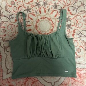 Hollister Green Crop Top